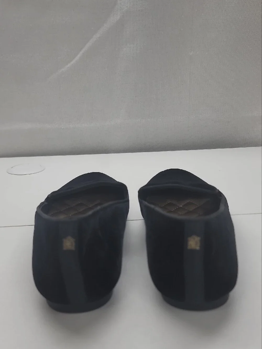 Birdies The Starling Black Velvet Slip-On Loafers Size 6.5